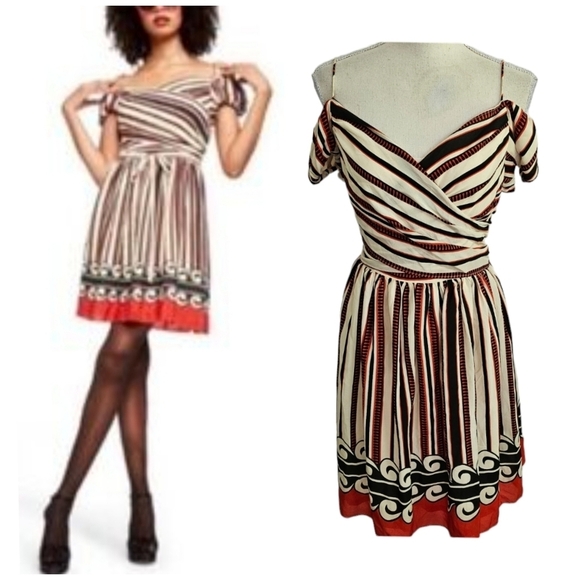 Anna Sui for Target Off-Shoulder Silk Dress - Picture 1 of 9